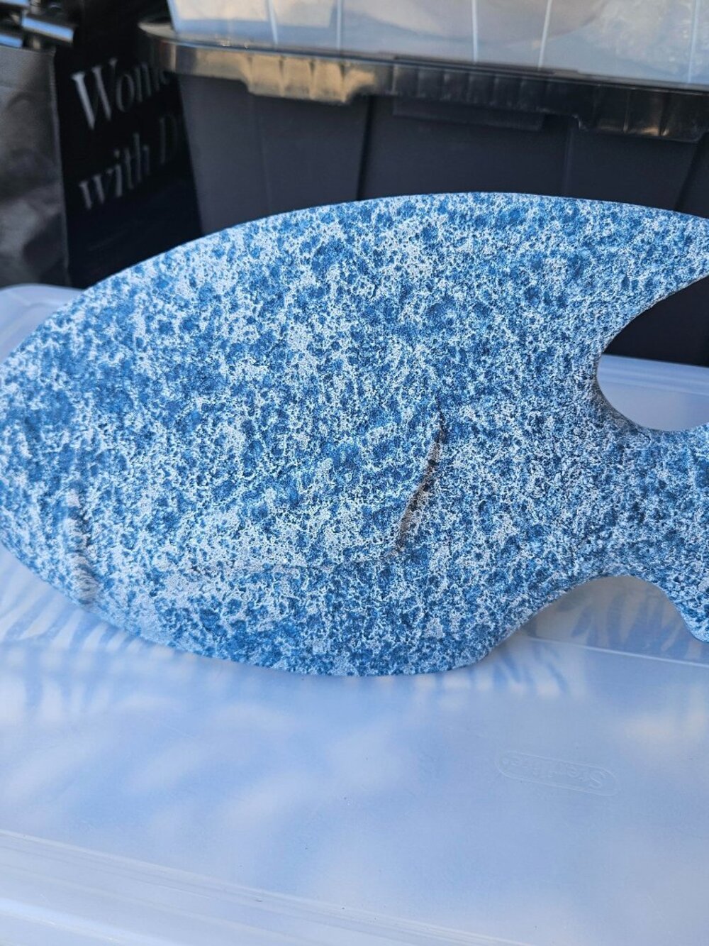 BLue ceremic fish home decor